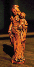 Statuetta che sarebbe stata scolpita da S. Luigi Maria e che portava in cima al suo bastone