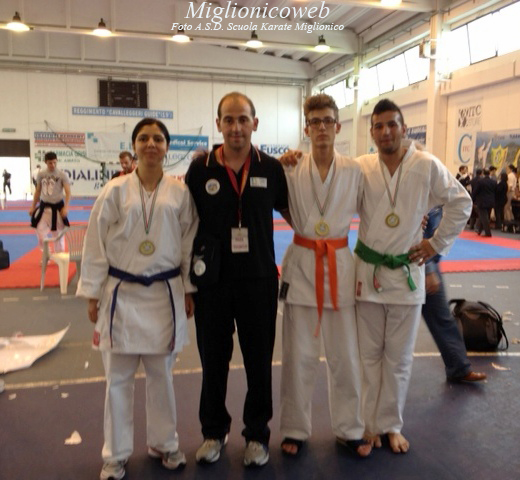 A.S.D. Scuola Karate Miglionico vincitori a Salerno
