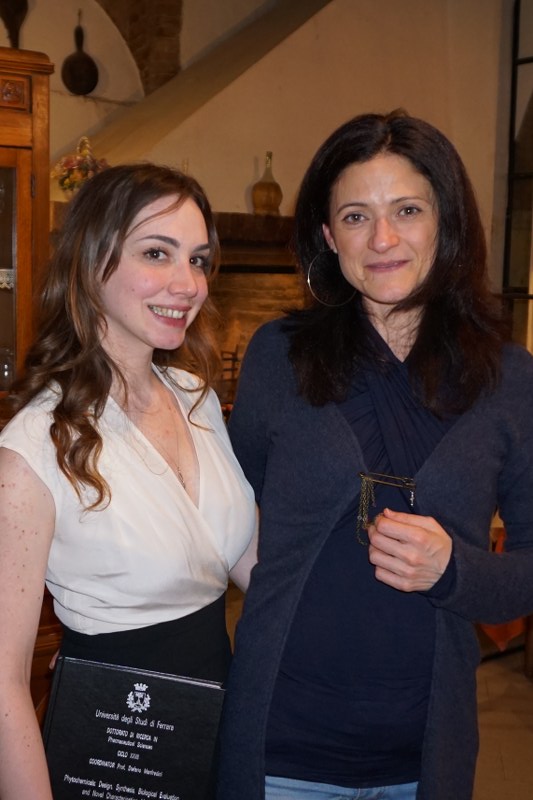 Daniela con la Dottoressa Tatiana Bernardi dell'università di Ferrara