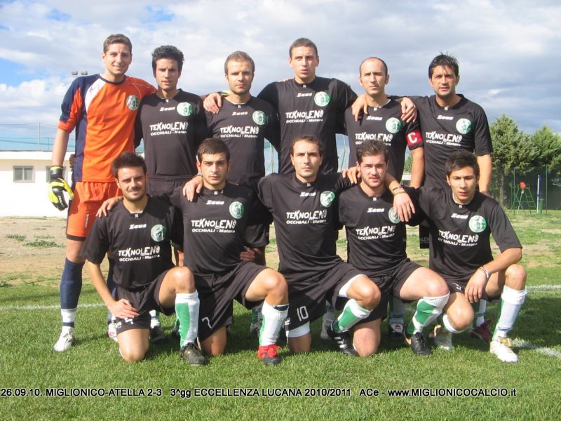 Il Miglionico Calcio schierato contro l'Atella Monticchio (Foto: by ACe)