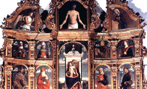 Polittico di Gian Battista Cima da Conegliano esposto nella Basilica Pontificia  Santa Maria Maggiore di Miglionico