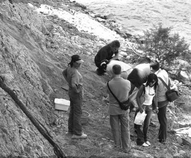 Diga di San Giuliano, una fase dello scavo (foto: La Gazzetta del Mezzogiorno)