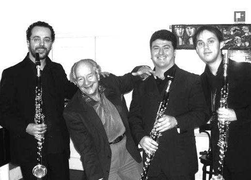 Trio Chalumeau insieme al musicista Gervaise de Peyer (Foto: La Gazzetta del Mezzogiorno)